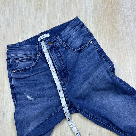 Good American Good Waist Distressed Skinny Stretch Slim Denim Jeans GW113T 4/27 - Picture 11 of 16